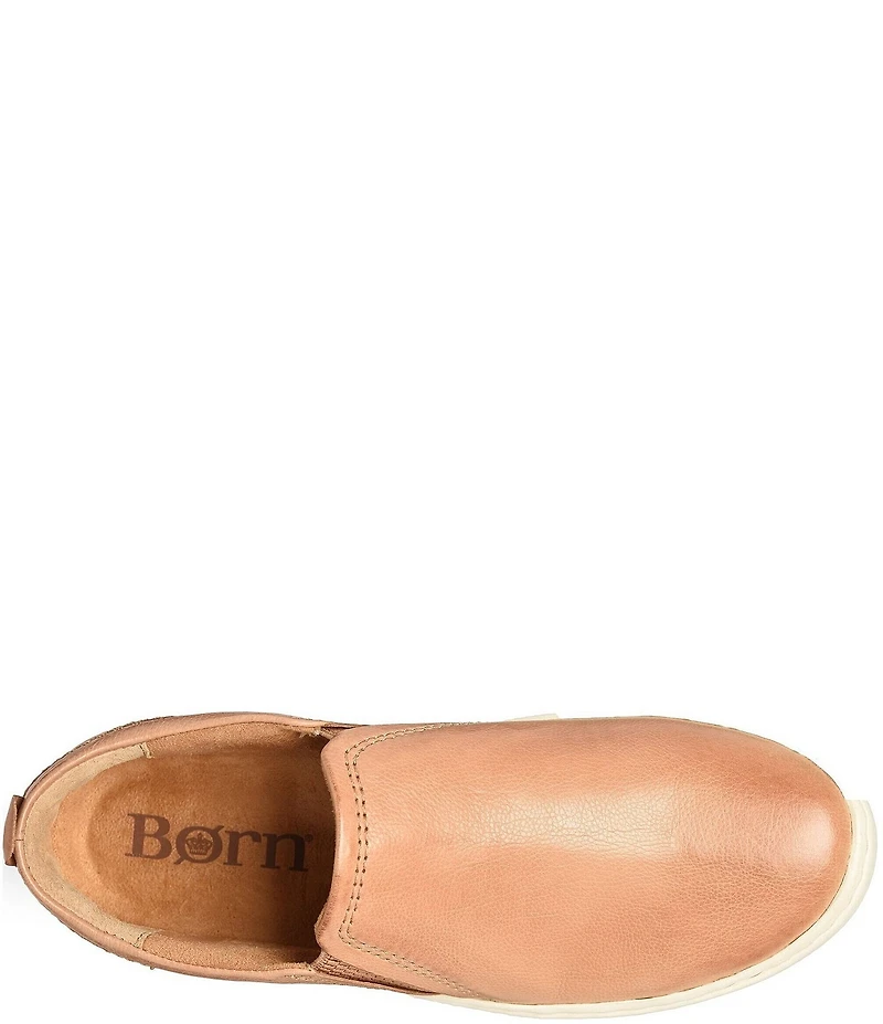 Born Women's Mira Leather Platform Slip On Sneakers