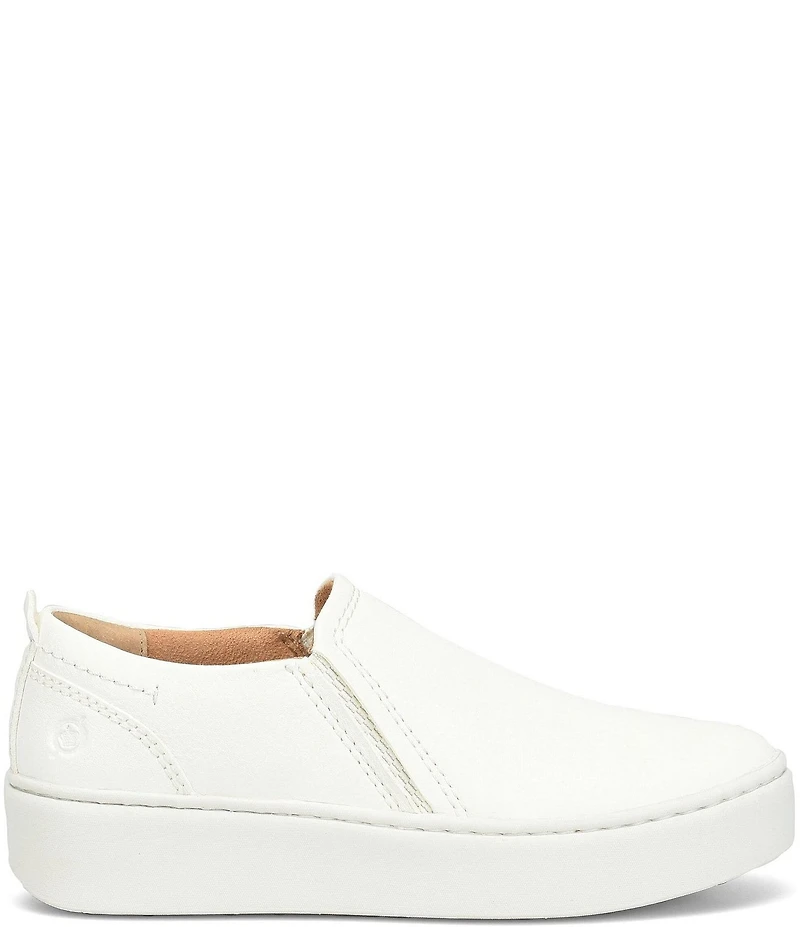 Born Women's Mira Leather Platform Slip On Sneakers
