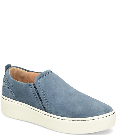 Born Women's Mira Suede Platform Slip On Sneakers