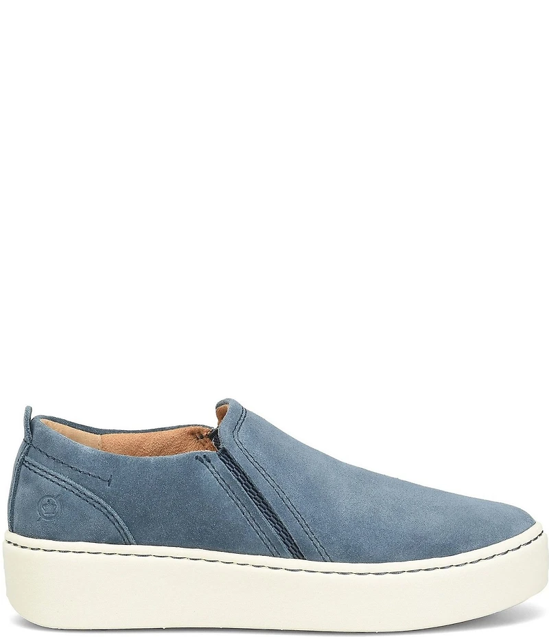 Born Women's Mira Suede Platform Slip On Sneakers