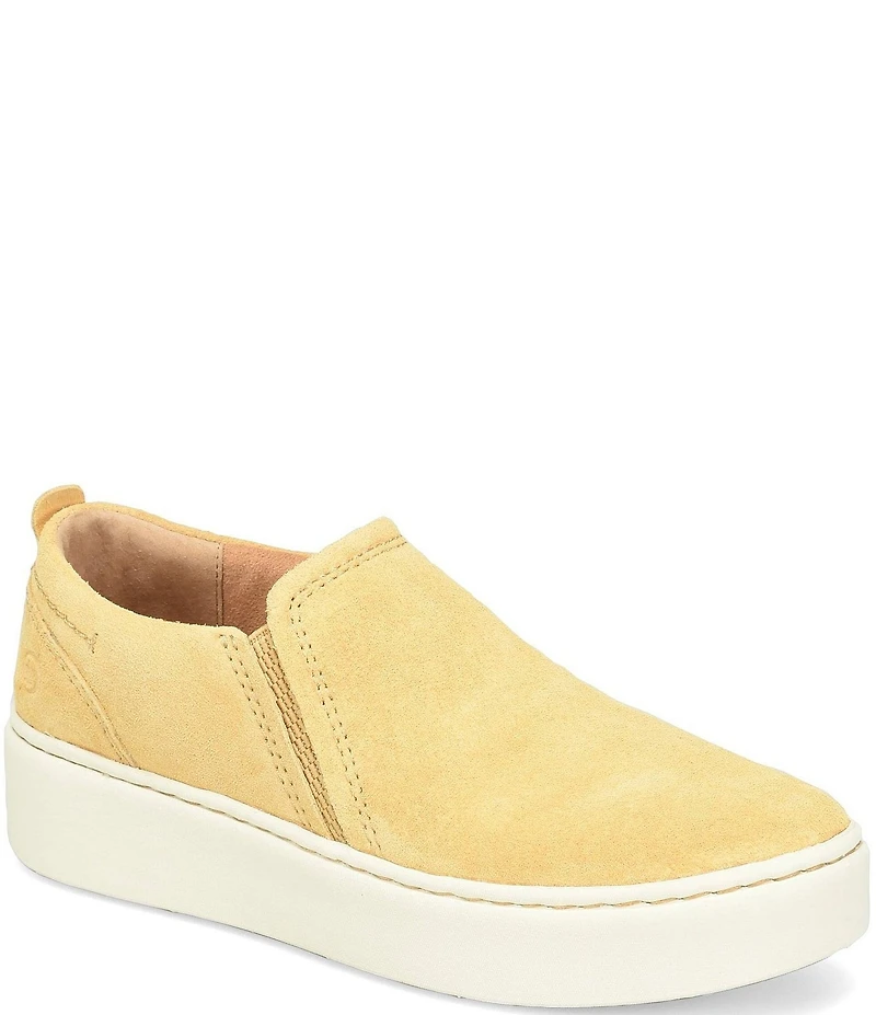 Born Women's Mira Suede Platform Slip On Sneakers