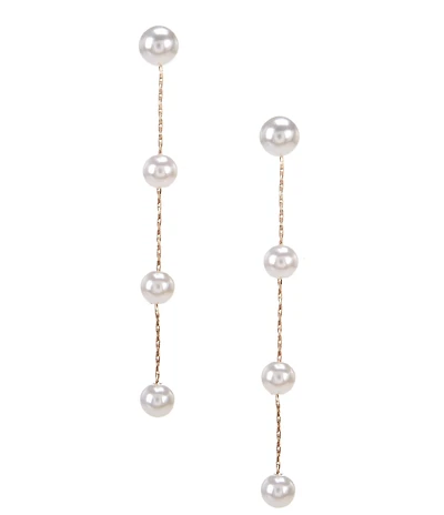 Southern Living x Borrowed & Blue Pearl Linear Drop Earrings