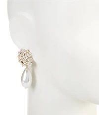 Southern Living x Borrowed & Blue Flower Pearl Statement Drop Earrings