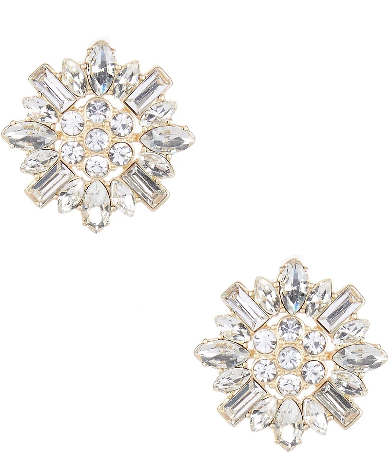 Southern Living x Borrowed & Blue Stone Flower Crystal Drop Earrings