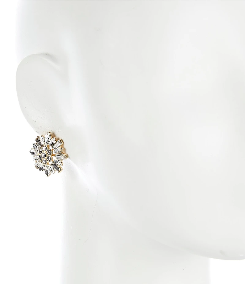 Southern Living x Borrowed & Blue Stone Flower Crystal Drop Earrings