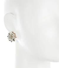 Southern Living x Borrowed & Blue Stone Flower Crystal Drop Earrings