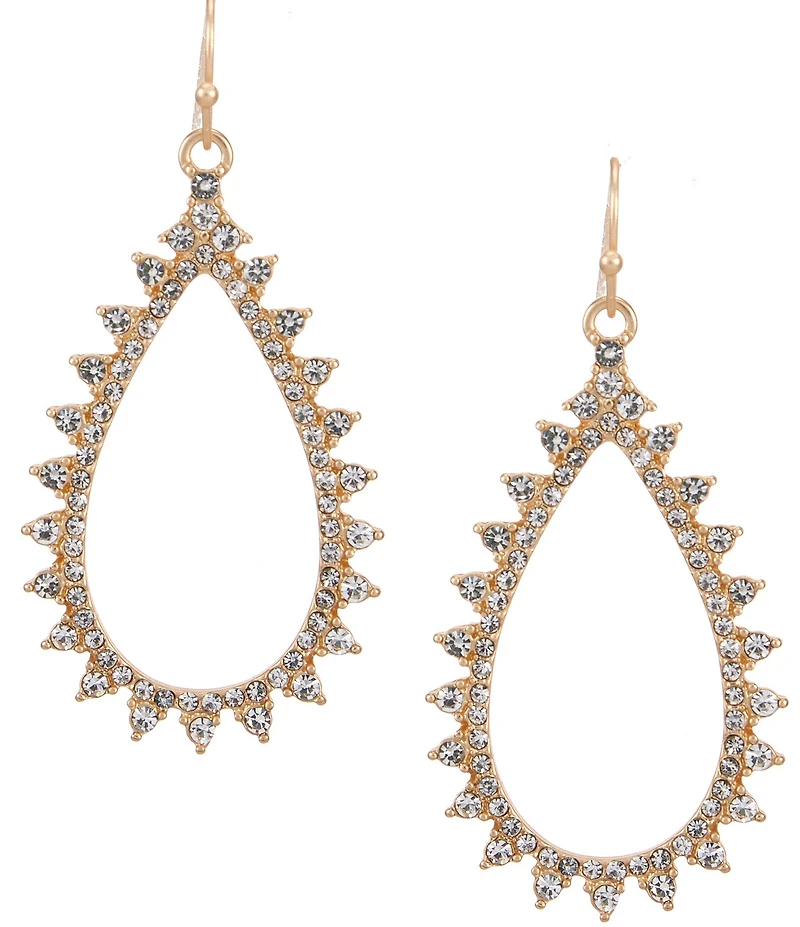 Southern Living x Borrowed & Blue Stone Teardrop Crystal Orbital Drop Earrings