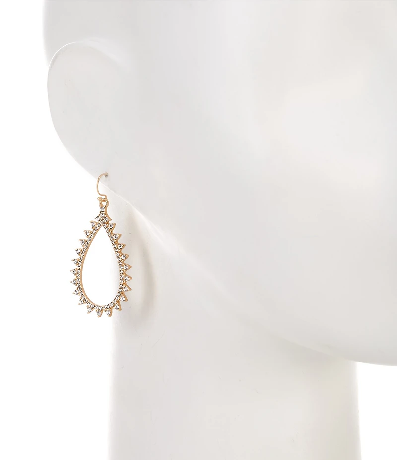 Southern Living x Borrowed & Blue Stone Teardrop Crystal Orbital Drop Earrings