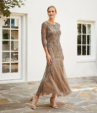 Southern Living x Borrowed & Blue Stone Teardrop Crystal Orbital Drop Earrings