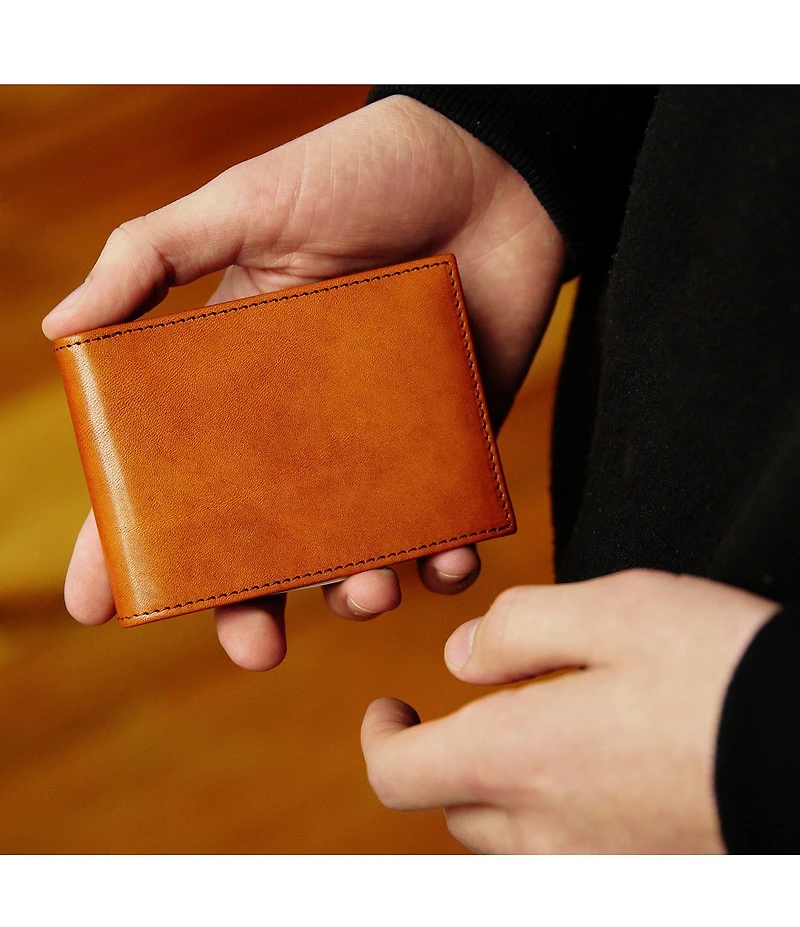 Bosca Small Bi-Fold Leather Wallet