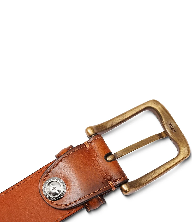 Bosca Venice Old Leather Smocked Belt