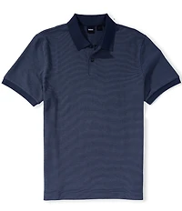 BOSS Bubble-Structure Short Sleeve Polo Shirt