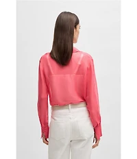 BOSS by Hugo Boss Calypso Point Collar V-Neck Long Sleeve Shirt
