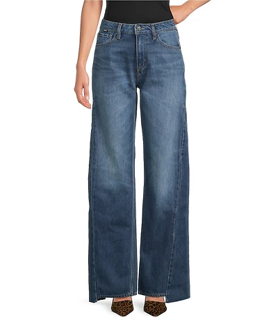 BOSS by Hugo Boss Crossroad Super Boyfriend Wide Leg Stepped Hem Jeans