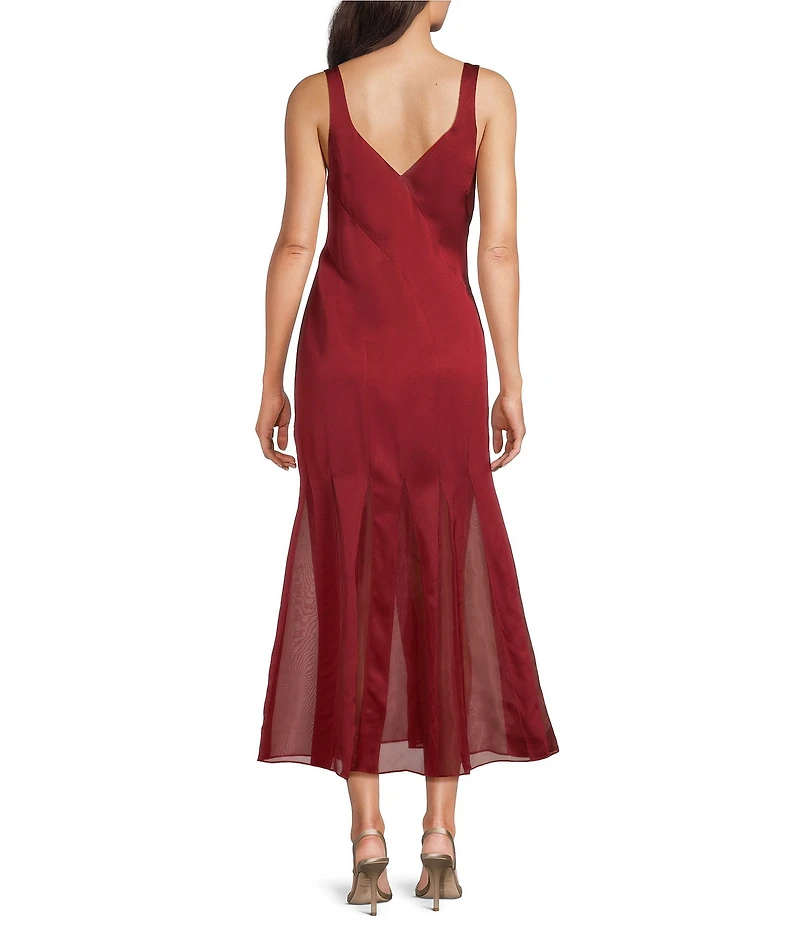 BOSS By Hugo Boss Donabellie V-Neck Sleeveless Godet Insert Midi Dress