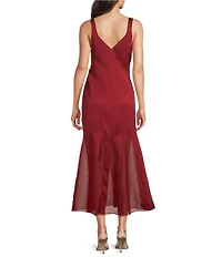 BOSS By Hugo Boss Donabellie V-Neck Sleeveless Godet Insert Midi Dress