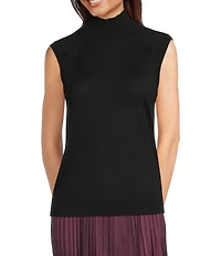 BOSS by Hugo Boss Fipin Wool Knit Turtleneck Cap Sleeve Top