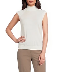 BOSS by Hugo Boss Fipini Merino Gauge Turtleneck Sleeveless Top