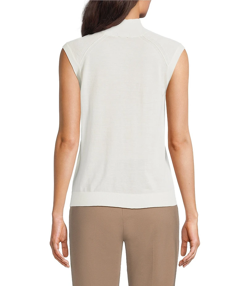 BOSS by Hugo Boss Fipini Merino Gauge Turtleneck Sleeveless Top