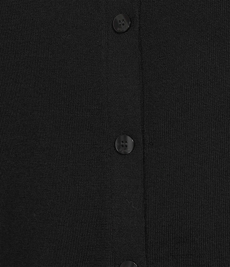 BOSS by Hugo Boss Fonami Virgin Wool Knit Crew Neck long Sleeve Cardigan