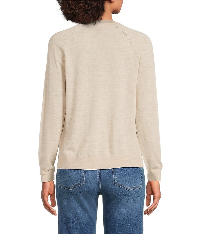 BOSS by Hugo Boss Fonami Virgin Wool Knit Crew Neck long Sleeve Cardigan