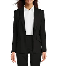 BOSS by Hugo Boss Jabinalah Virgin Wool Notch Lapel Collar Long Sleeve One-Button Blazer