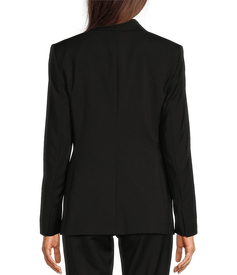 BOSS by Hugo Boss Jabinalah Virgin Wool Notch Lapel Collar Long Sleeve One-Button Blazer