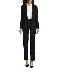 BOSS by Hugo Boss Jabinalah Virgin Wool Notch Lapel Collar Long Sleeve One-Button Blazer