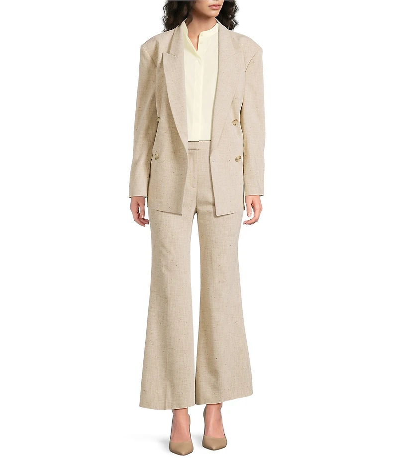 BOSS by Hugo Boss Jaleto Textured Slub Woven Double Breasted Blazer