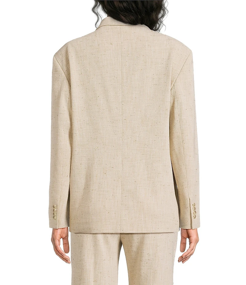BOSS by Hugo Boss Jaleto Textured Slub Woven Double Breasted Coodinating Blazer