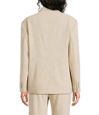 BOSS by Hugo Boss Jaleto Textured Slub Woven Double Breasted Coodinating Blazer
