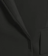 BOSS By Hugo Boss Janeva Wool Woven Notch Lapel V-Neck Long Sleeve Cropped Tux Jacket