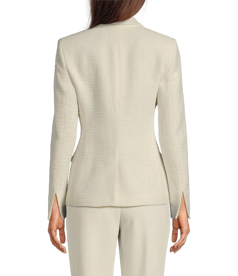 BOSS by Hugo Boss Jatawa Tweed Notch Lapel Long Sleeve Blazer