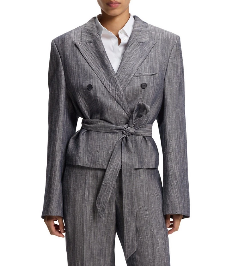 BOSS By Hugo Boss Jelsia Peak Lapel Long Sleeve Wrap Blazer