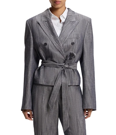 BOSS By Hugo Boss Jelsia Peak Lapel Long Sleeve Wrap Blazer