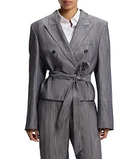 BOSS By Hugo Boss Jelsia Peak Lapel Long Sleeve Wrap Blazer