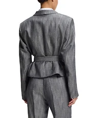 BOSS By Hugo Boss Jelsia Peak Lapel Long Sleeve Wrap Blazer