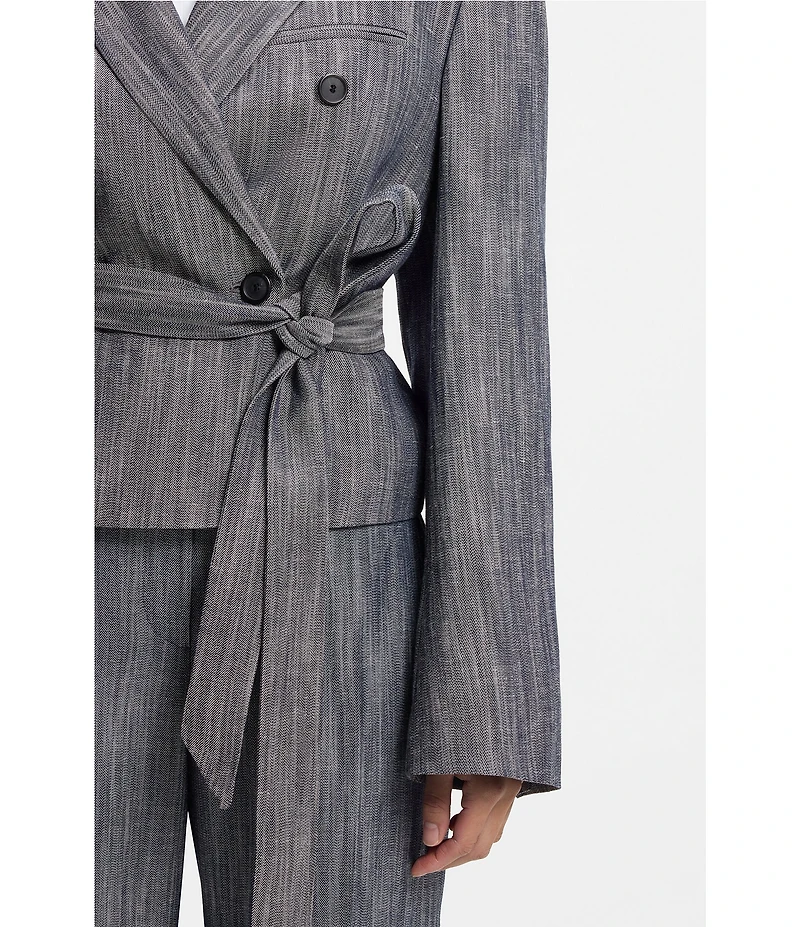 BOSS By Hugo Boss Jelsia Peak Lapel Long Sleeve Wrap Blazer