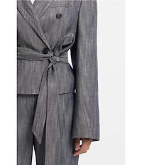 BOSS By Hugo Boss Jelsia Peak Lapel Long Sleeve Wrap Blazer