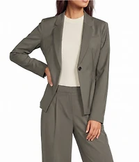 BOSS by Hugo Boss Jiah Wool Notch Lapel Collar Long Sleeve One-Button Coordinating Blazer