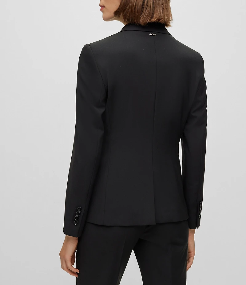 BOSS by Hugo Boss Juleah Virgin Wool Peak Lapel Collar Two-Button Coordinating Blazer Jacket