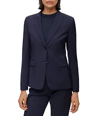 BOSS by Hugo Boss Juleah Virgin Wool Peak Lapel Collar Two-Button Coordinating Blazer Jacket