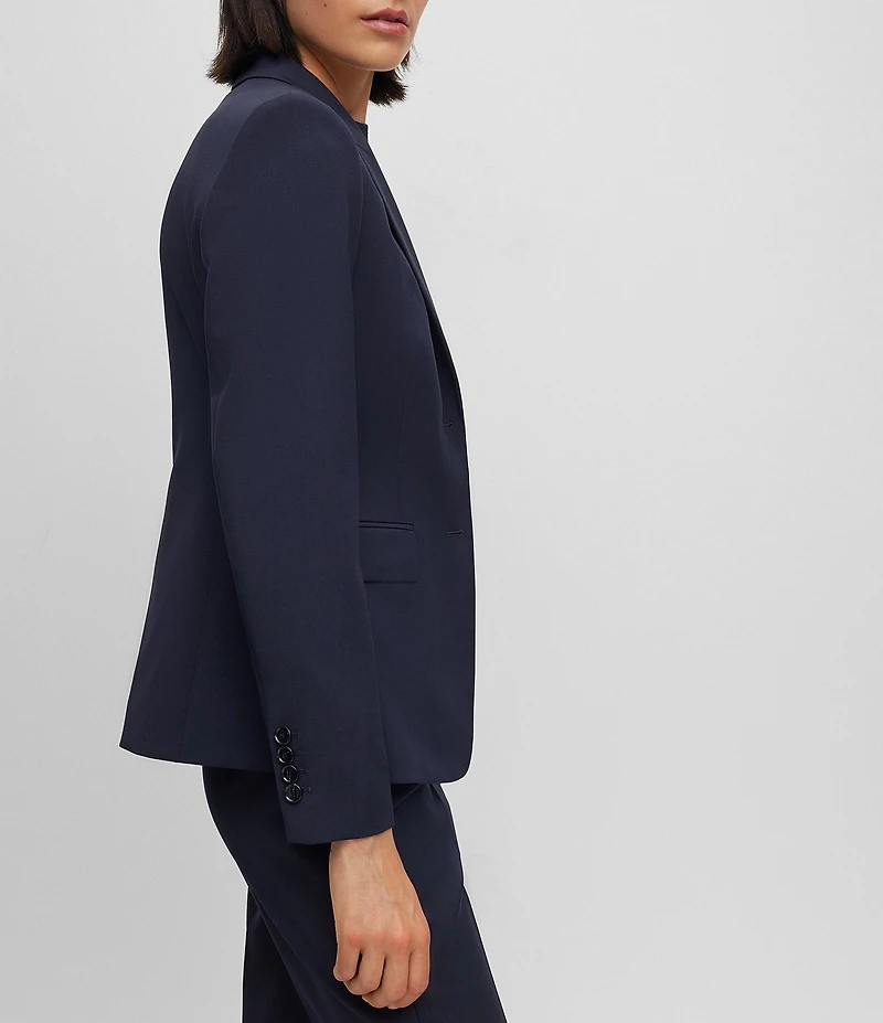 BOSS by Hugo Boss Juleah Virgin Wool Peak Lapel Collar Two-Button Coordinating Blazer Jacket