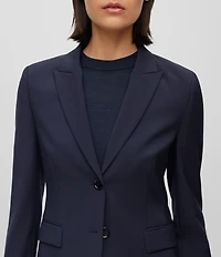 BOSS by Hugo Boss Juleah Virgin Wool Peak Lapel Collar Two-Button Coordinating Blazer Jacket