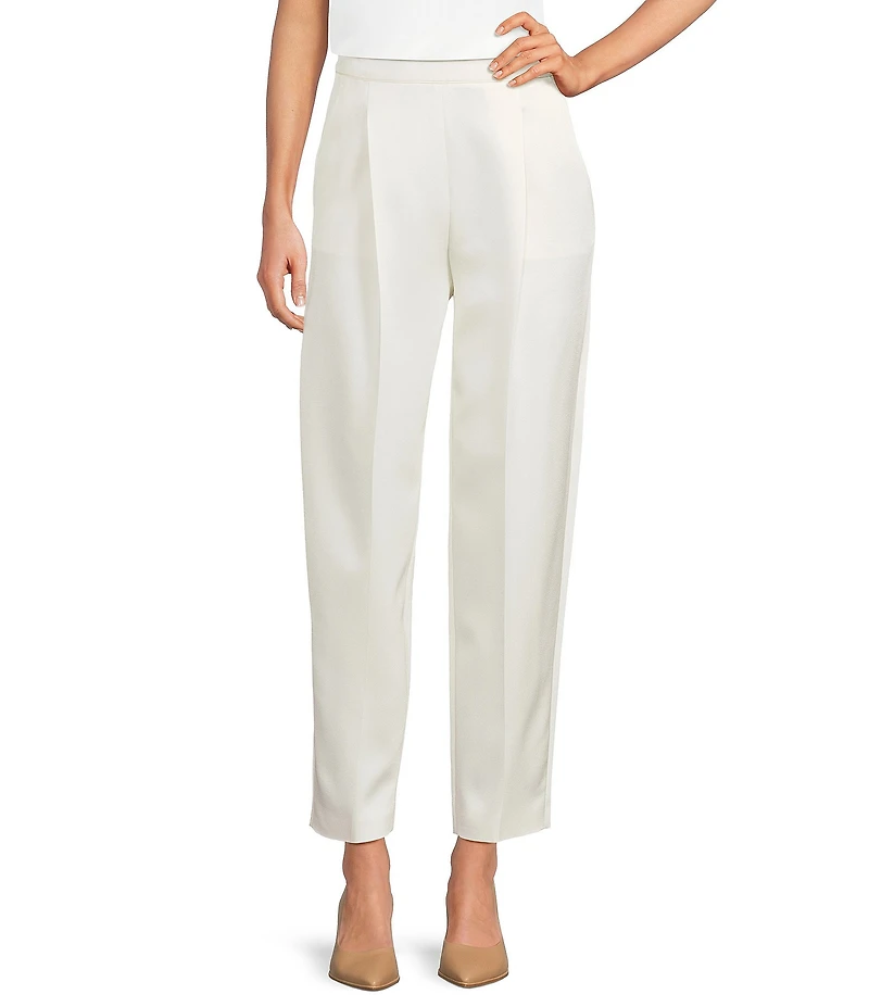 BOSS By Hugo Boss Takerana Shiny Woven Straight Leg Cropped Trousers