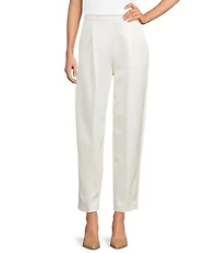 BOSS By Hugo Boss Takerana Shiny Woven Straight Leg Cropped Trousers