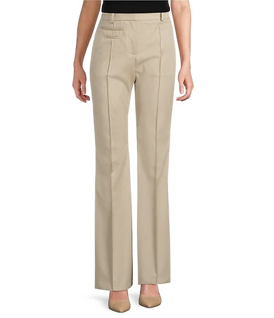 BOSS by Hugo Boss Talimia Twill Straight Leg Pin-Tuck Pleated Trouser