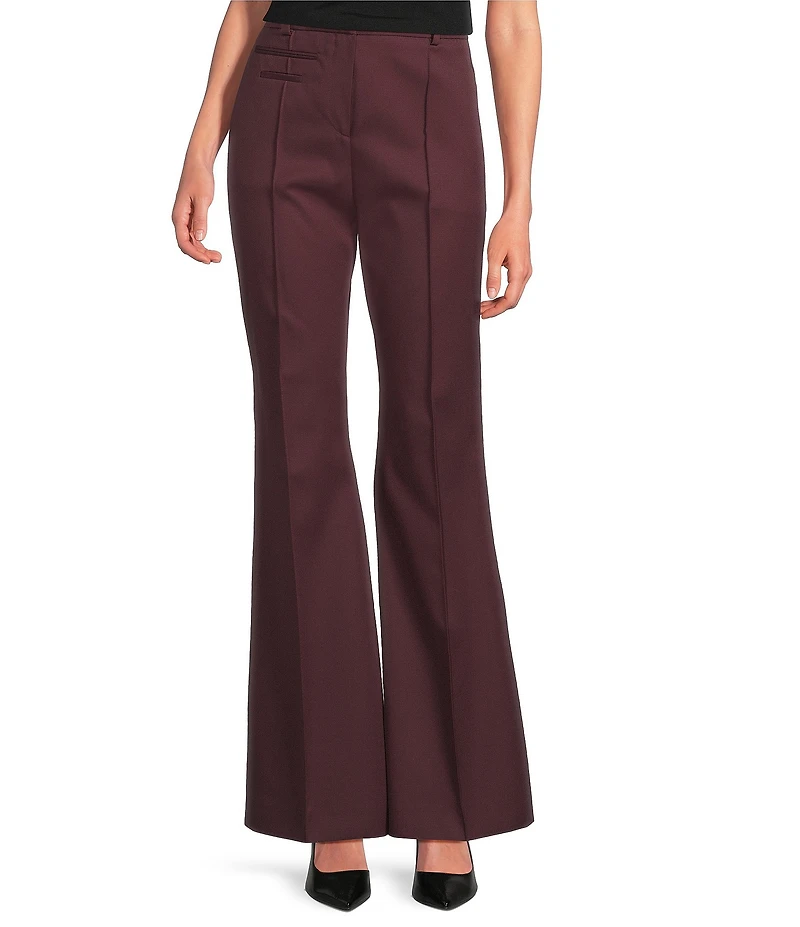 BOSS by Hugo Boss Talimia Wool Flat Front Flare Leg Pants