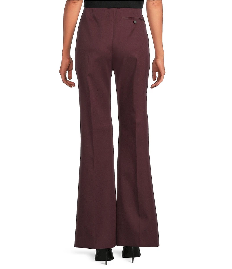 BOSS by Hugo Boss Talimia Wool Flat Front Flare Leg Pants