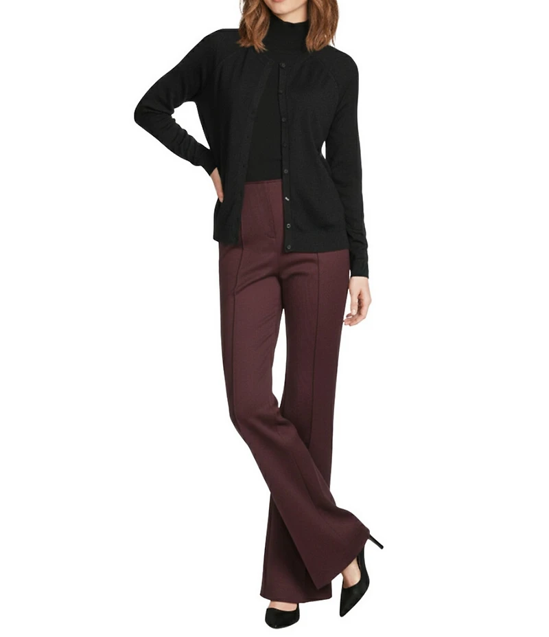 BOSS by Hugo Boss Talimia Wool Flat Front Flare Leg Pants